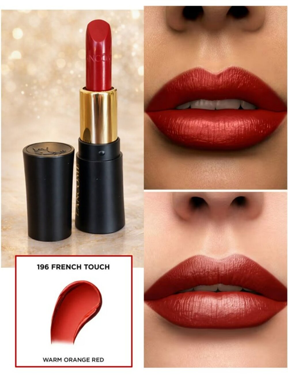 New Lancome L'absolu Rouge Cream lipstick 196 French Touch mini travel Size  💄